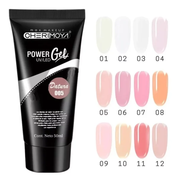Polygel Powder Gel Cherimoya 50ml Uñas Esculpidas